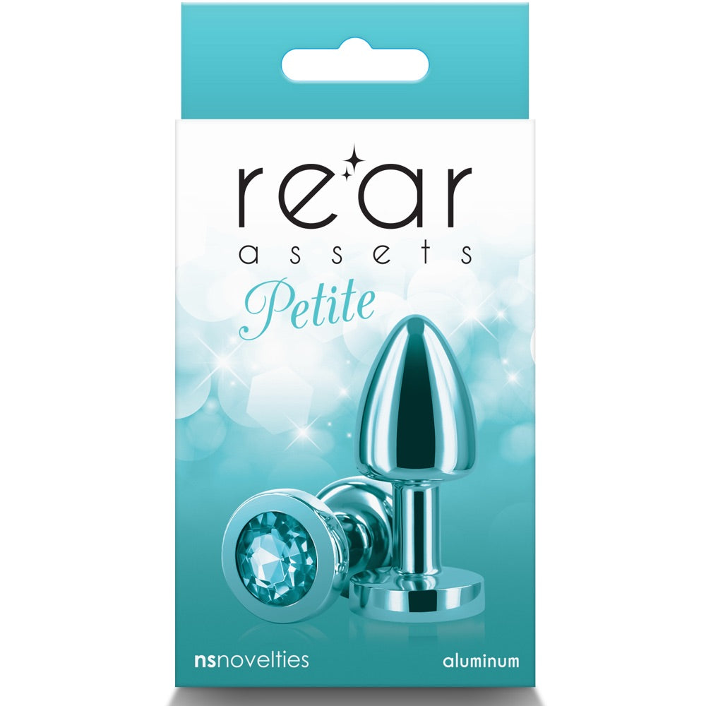 Rear Assets Teal Aluminum Butt Plug - Petite