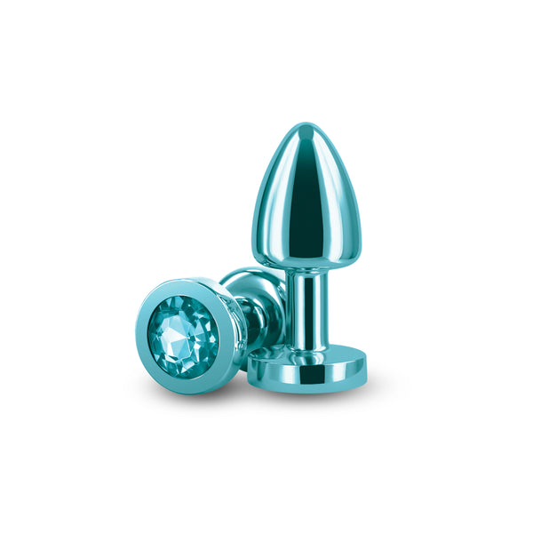 Rear Assets Teal Aluminum Butt Plug - Petite