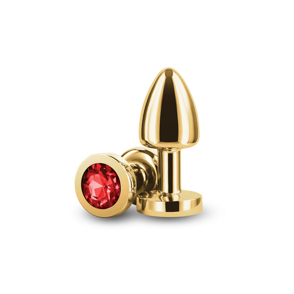 Rear Assets Gold Red Aluminum Butt Plug - Petite