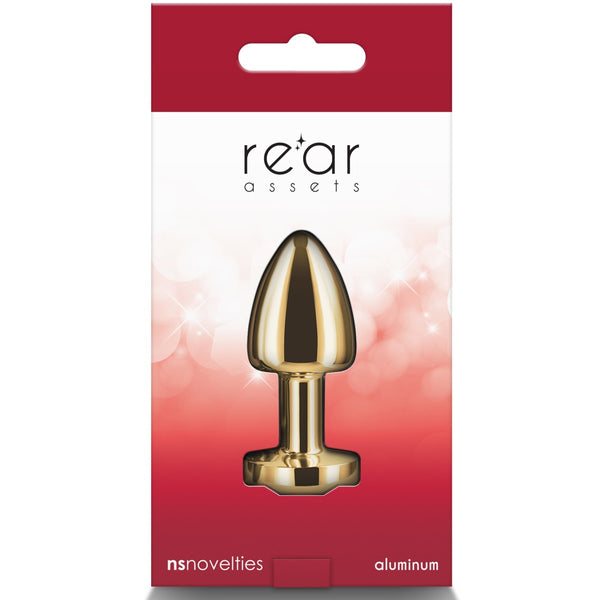 Rear Assets Gold Red Aluminum Butt Plug - Petite