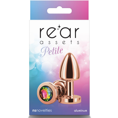 Rear Assets Gold Rainbow Aluminum Butt Plug - Petite