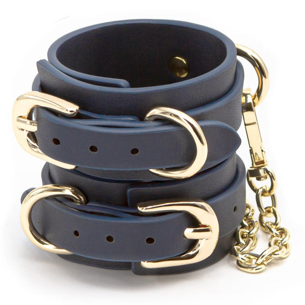 NS Novelties Bondage Couture Wrist Cuff - Blue - Extreme Toyz Singapore - https://extremetoyz.com.sg - Sex Toys and Lingerie Online Store - Bondage Gear / Vibrators / Electrosex Toys / Wireless Remote Control Vibes / Sexy Lingerie and Role Play / BDSM / Dungeon Furnitures / Dildos and Strap Ons &nbsp;/ Anal and Prostate Massagers / Anal Douche and Cleaning Aide / Delay Sprays and Gels / Lubricants and more...