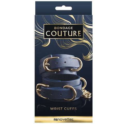 NS Novelties Bondage Couture Wrist Cuff - Blue - Extreme Toyz Singapore - https://extremetoyz.com.sg - Sex Toys and Lingerie Online Store - Bondage Gear / Vibrators / Electrosex Toys / Wireless Remote Control Vibes / Sexy Lingerie and Role Play / BDSM / Dungeon Furnitures / Dildos and Strap Ons &nbsp;/ Anal and Prostate Massagers / Anal Douche and Cleaning Aide / Delay Sprays and Gels / Lubricants and more...
