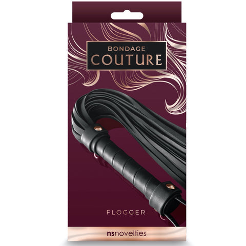 NS Novelties Bondage Couture Flogger - Black - Extreme Toyz Singapore - https://extremetoyz.com.sg - Sex Toys and Lingerie Online Store - Bondage Gear / Vibrators / Electrosex Toys / Wireless Remote Control Vibes / Sexy Lingerie and Role Play / BDSM / Dungeon Furnitures / Dildos and Strap Ons &nbsp;/ Anal and Prostate Massagers / Anal Douche and Cleaning Aide / Delay Sprays and Gels / Lubricants and more...
