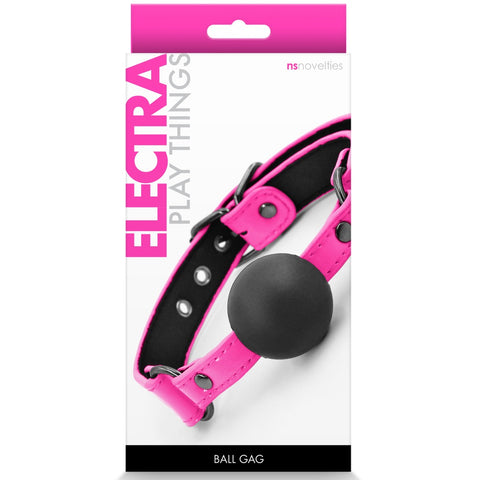 NS Novelties Electra Play Things Ball Gag - Pink - Extreme Toyz Singapore - https://extremetoyz.com.sg - Sex Toys and Lingerie Online Store - Bondage Gear / Vibrators / Electrosex Toys / Wireless Remote Control Vibes / Sexy Lingerie and Role Play / BDSM / Dungeon Furnitures / Dildos and Strap Ons &nbsp;/ Anal and Prostate Massagers / Anal Douche and Cleaning Aide / Delay Sprays and Gels / Lubricants and more...