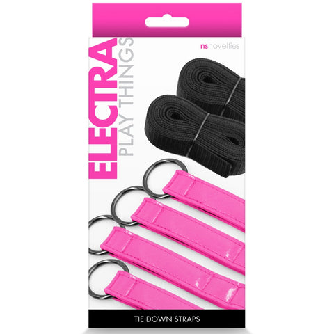 NS Novelties Electra Play Things Tie Down Straps - Pink - Extreme Toyz Singapore - https://extremetoyz.com.sg - Sex Toys and Lingerie Online Store - Bondage Gear / Vibrators / Electrosex Toys / Wireless Remote Control Vibes / Sexy Lingerie and Role Play / BDSM / Dungeon Furnitures / Dildos and Strap Ons &nbsp;/ Anal and Prostate Massagers / Anal Douche and Cleaning Aide / Delay Sprays and Gels / Lubricants and more...