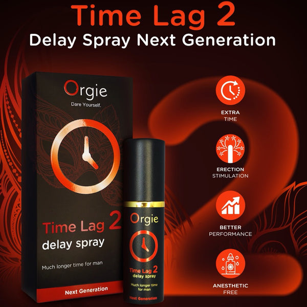 Orgie Time Lag 2 Delay Spray Next Generation - 10ml - Extreme Toyz Singapore - https://extremetoyz.com.sg - Sex Toys and Lingerie Online Store - Bondage Gear / Vibrators / Electrosex Toys / Wireless Remote Control Vibes / Sexy Lingerie and Role Play / BDSM / Dungeon Furnitures / Dildos and Strap Ons  / Anal and Prostate Massagers / Anal Douche and Cleaning Aide / Delay Sprays and Gels / Lubricants and more...