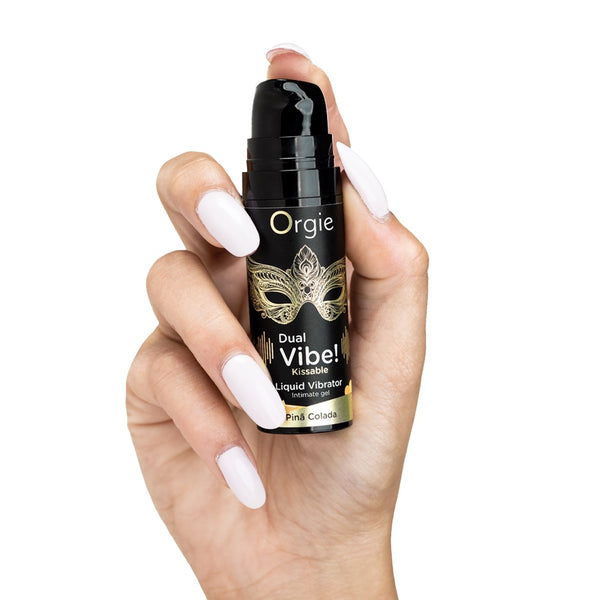Orgie Dual Vibe! Pina Colada Kissable Liquid Vibrator - 15ml - Extreme Toyz Singapore - https://extremetoyz.com.sg - Sex Toys and Lingerie Online Store - Bondage Gear / Vibrators / Electrosex Toys / Wireless Remote Control Vibes / Sexy Lingerie and Role Play / BDSM / Dungeon Furnitures / Dildos and Strap Ons  / Anal and Prostate Massagers / Anal Douche and Cleaning Aide / Delay Sprays and Gels / Lubricants and more...