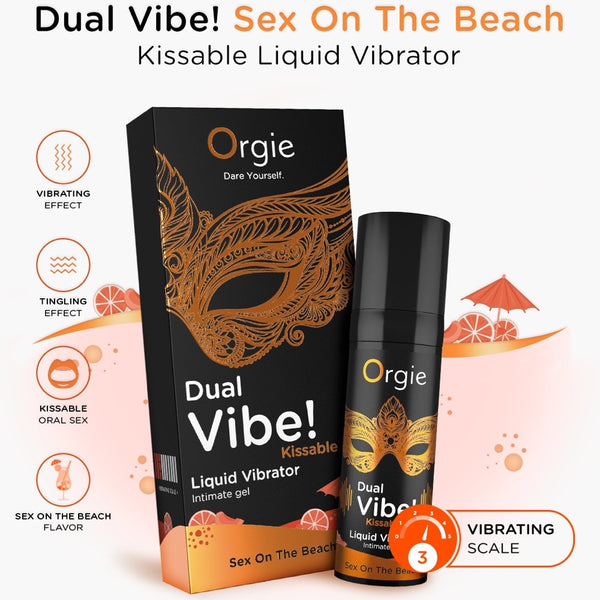 Orgie  Dual Vibe! Sex On The Beach Kissable Liquid Vibrator - 15ml - Extreme Toyz Singapore - https://extremetoyz.com.sg - Sex Toys and Lingerie Online Store - Bondage Gear / Vibrators / Electrosex Toys / Wireless Remote Control Vibes / Sexy Lingerie and Role Play / BDSM / Dungeon Furnitures / Dildos and Strap Ons  / Anal and Prostate Massagers / Anal Douche and Cleaning Aide / Delay Sprays and Gels / Lubricants and more...
