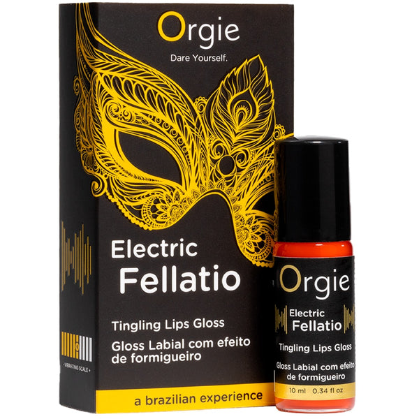 Orgie Electric Fellatio Tingling Lip Gloss 10ml - Extreme Toyz Singapore - https://extremetoyz.com.sg - Sex Toys and Lingerie Online Store - Bondage Gear / Vibrators / Electrosex Toys / Wireless Remote Control Vibes / Sexy Lingerie and Role Play / BDSM / Dungeon Furnitures / Dildos and Strap Ons  / Anal and Prostate Massagers / Anal Douche and Cleaning Aide / Delay Sprays and Gels / Lubricants and more...