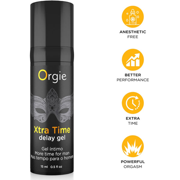 Orgie Xtra Time Delay Gel 15ml  - Extreme Toyz Singapore - https://extremetoyz.com.sg - Sex Toys and Lingerie Online Store - Bondage Gear / Vibrators / Electrosex Toys / Wireless Remote Control Vibes / Sexy Lingerie and Role Play / BDSM / Dungeon Furnitures / Dildos and Strap Ons  / Anal and Prostate Massagers / Anal Douche and Cleaning Aide / Delay Sprays and Gels / Lubricants and more...
