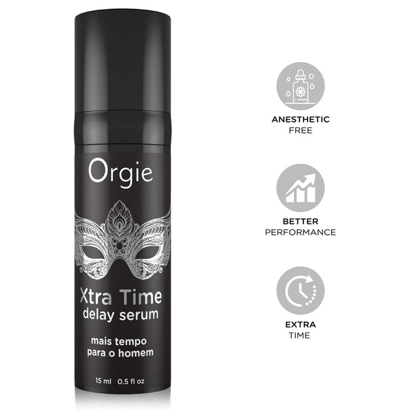 Orgie Xtra Time Delay Serum 15ml - Extreme Toyz Singapore - https://extremetoyz.com.sg - Sex Toys and Lingerie Online Store - Bondage Gear / Vibrators / Electrosex Toys / Wireless Remote Control Vibes / Sexy Lingerie and Role Play / BDSM / Dungeon Furnitures / Dildos and Strap Ons  / Anal and Prostate Massagers / Anal Douche and Cleaning Aide / Delay Sprays and Gels / Lubricants and more...