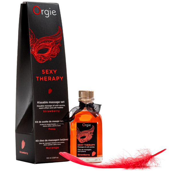 Orgie Sexy Therapy Kissable Massage Set - Strawberry 100ml - Extreme Toyz Singapore - https://extremetoyz.com.sg - Sex Toys and Lingerie Online Store - Bondage Gear / Vibrators / Electrosex Toys / Wireless Remote Control Vibes / Sexy Lingerie and Role Play / BDSM / Dungeon Furnitures / Dildos and Strap Ons  / Anal and Prostate Massagers / Anal Douche and Cleaning Aide / Delay Sprays and Gels / Lubricants and more...