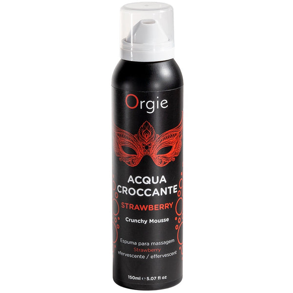 Orgie Acqua Croccante Massage Crunchy Mousse - Strawberry 150ml  - Extreme Toyz Singapore - https://extremetoyz.com.sg - Sex Toys and Lingerie Online Store - Bondage Gear / Vibrators / Electrosex Toys / Wireless Remote Control Vibes / Sexy Lingerie and Role Play / BDSM / Dungeon Furnitures / Dildos and Strap Ons  / Anal and Prostate Massagers / Anal Douche and Cleaning Aide / Delay Sprays and Gels / Lubricants and more...