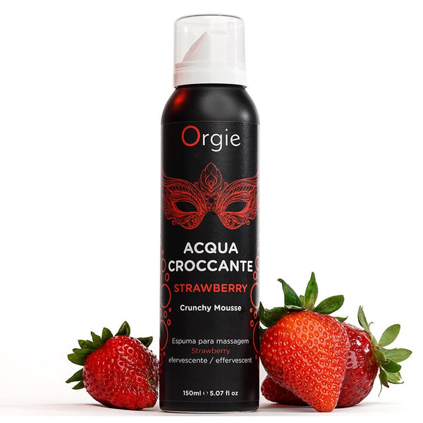 Orgie Acqua Croccante Massage Crunchy Mousse - Strawberry 150ml  - Extreme Toyz Singapore - https://extremetoyz.com.sg - Sex Toys and Lingerie Online Store - Bondage Gear / Vibrators / Electrosex Toys / Wireless Remote Control Vibes / Sexy Lingerie and Role Play / BDSM / Dungeon Furnitures / Dildos and Strap Ons  / Anal and Prostate Massagers / Anal Douche and Cleaning Aide / Delay Sprays and Gels / Lubricants and more...