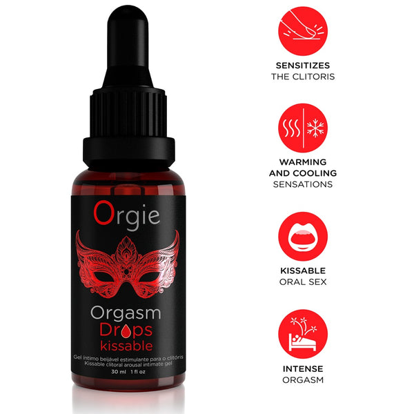 Orgie Orgasm Drops Kissable Clitoral Intimate Gel 30ml  - Extreme Toyz Singapore - https://extremetoyz.com.sg - Sex Toys and Lingerie Online Store - Bondage Gear / Vibrators / Electrosex Toys / Wireless Remote Control Vibes / Sexy Lingerie and Role Play / BDSM / Dungeon Furnitures / Dildos and Strap Ons  / Anal and Prostate Massagers / Anal Douche and Cleaning Aide / Delay Sprays and Gels / Lubricants and more...