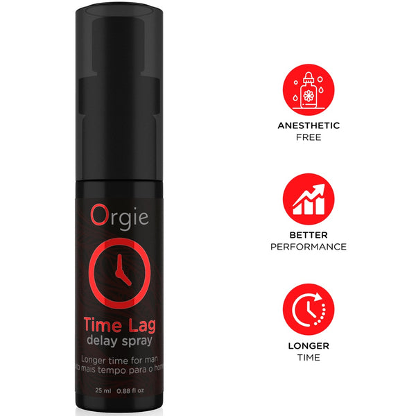 Orgie Time Lag Delay Spray 25ml - Extreme Toyz Singapore - https://extremetoyz.com.sg - Sex Toys and Lingerie Online Store - Bondage Gear / Vibrators / Electrosex Toys / Wireless Remote Control Vibes / Sexy Lingerie and Role Play / BDSM / Dungeon Furnitures / Dildos and Strap Ons  / Anal and Prostate Massagers / Anal Douche and Cleaning Aide / Delay Sprays and Gels / Lubricants and more...