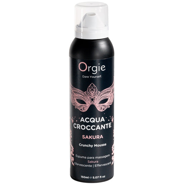 Orgie Acqua Croccante Massage Crunchy Mousse - Sakura 150ml  - Extreme Toyz Singapore - https://extremetoyz.com.sg - Sex Toys and Lingerie Online Store - Bondage Gear / Vibrators / Electrosex Toys / Wireless Remote Control Vibes / Sexy Lingerie and Role Play / BDSM / Dungeon Furnitures / Dildos and Strap Ons  / Anal and Prostate Massagers / Anal Douche and Cleaning Aide / Delay Sprays and Gels / Lubricants and more...