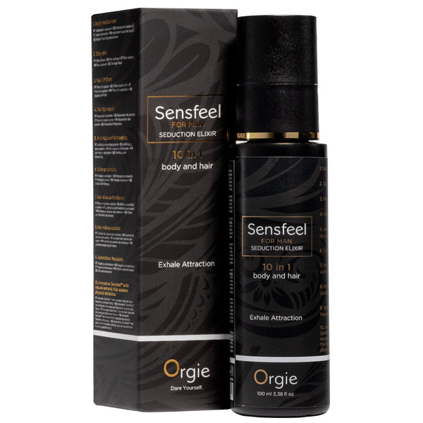Orgie Sensfeel for Man Seduction Elixir 10 in 1 for Body and Hair - 100ml - Extreme Toyz Singapore - https://extremetoyz.com.sg - Sex Toys and Lingerie Online Store - Bondage Gear / Vibrators / Electrosex Toys / Wireless Remote Control Vibes / Sexy Lingerie and Role Play / BDSM / Dungeon Furnitures / Dildos and Strap Ons  / Anal and Prostate Massagers / Anal Douche and Cleaning Aide / Delay Sprays and Gels / Lubricants and more...