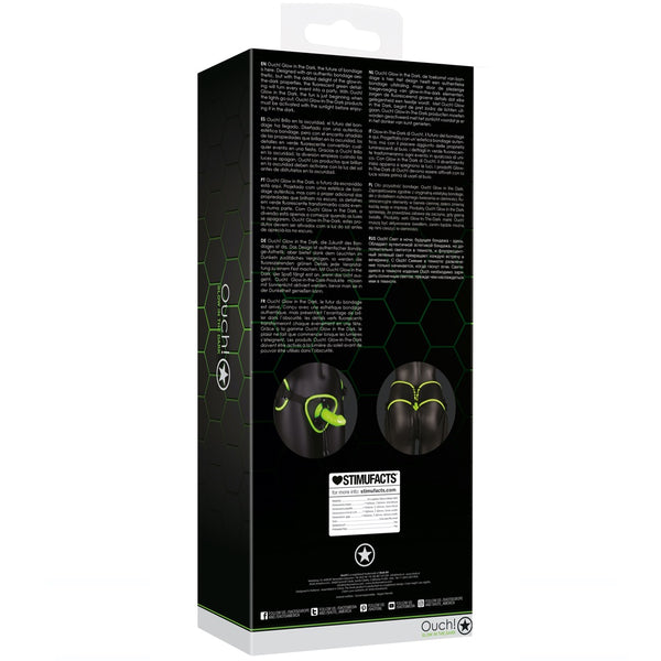 Shots America Ouch! Glow In The Dark Bonded Leather Strap-on With Silicone Dildo - 5.7" - Extreme Toyz Singapore - https://extremetoyz.com.sg - Sex Toys and Lingerie Online Store - Bondage Gear / Vibrators / Electrosex Toys / Wireless Remote Control Vibes / Sexy Lingerie and Role Play / BDSM / Dungeon Furnitures / Dildos and Strap Ons &nbsp;/ Anal and Prostate Massagers / Anal Douche and Cleaning Aide / Delay Sprays and Gels / Lubricants and more...