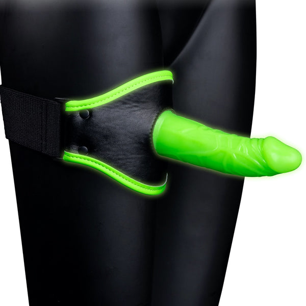 Shots America Ouch! Glow In The Dark Thigh Strap-on With Silicone Dildo - Extreme Toyz Singapore - https://extremetoyz.com.sg - Sex Toys and Lingerie Online Store - Bondage Gear / Vibrators / Electrosex Toys / Wireless Remote Control Vibes / Sexy Lingerie and Role Play / BDSM / Dungeon Furnitures / Dildos and Strap Ons &nbsp;/ Anal and Prostate Massagers / Anal Douche and Cleaning Aide / Delay Sprays and Gels / Lubricants and more...