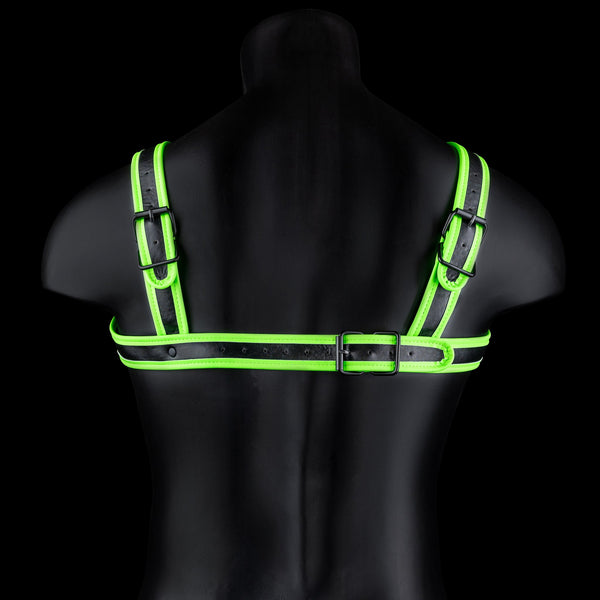 Shots America Ouch! Glow In The Dark Bonded Leather Buckle Harness - L/XL - Extreme Toyz Singapore - https://extremetoyz.com.sg - Sex Toys and Lingerie Online Store - Bondage Gear / Vibrators / Electrosex Toys / Wireless Remote Control Vibes / Sexy Lingerie and Role Play / BDSM / Dungeon Furnitures / Dildos and Strap Ons &nbsp;/ Anal and Prostate Massagers / Anal Douche and Cleaning Aide / Delay Sprays and Gels / Lubricants and more...