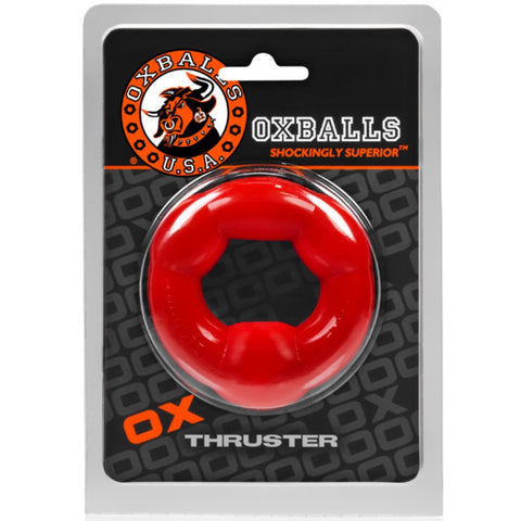 OXBALLS THRUSTER Max-Size Tri-Humped Cockring - Red - Extreme Toyz Singapore - https://extremetoyz.com.sg - Sex Toys and Lingerie Online Store - Bondage Gear / Vibrators / Electrosex Toys / Wireless Remote Control Vibes / Sexy Lingerie and Role Play / BDSM / Dungeon Furnitures / Dildos and Strap Ons &nbsp;/ Anal and Prostate Massagers / Anal Douche and Cleaning Aide / Delay Sprays and Gels / Lubricants and more...