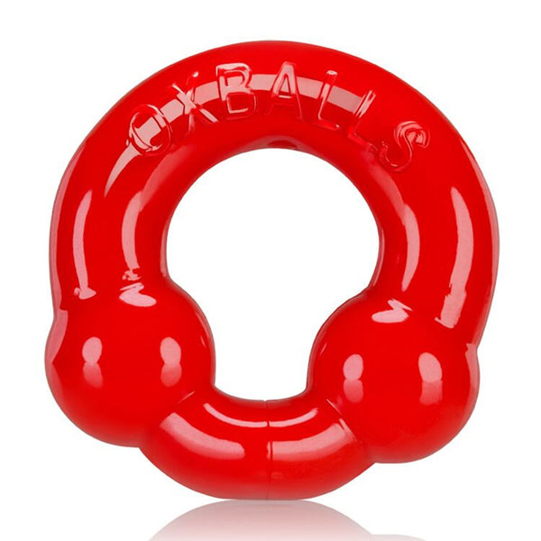 OXBALLS ULTRABALLS 2 Piece Cockring Set - Red/Steel - Extreme Toyz Singapore - https://extremetoyz.com.sg - Sex Toys and Lingerie Online Store - Bondage Gear / Vibrators / Electrosex Toys / Wireless Remote Control Vibes / Sexy Lingerie and Role Play / BDSM / Dungeon Furnitures / Dildos and Strap Ons &nbsp;/ Anal and Prostate Massagers / Anal Douche and Cleaning Aide / Delay Sprays and Gels / Lubricants and more...