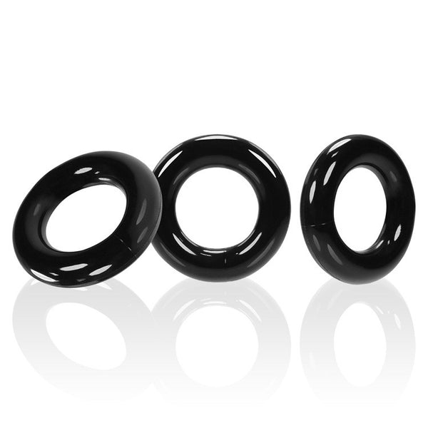 OXBALLS WILLY RINGS 3-Pack Cockrings - Black - Extreme Toyz Singapore - https://extremetoyz.com.sg - Sex Toys and Lingerie Online Store - Bondage Gear / Vibrators / Electrosex Toys / Wireless Remote Control Vibes / Sexy Lingerie and Role Play / BDSM / Dungeon Furnitures / Dildos and Strap Ons &nbsp;/ Anal and Prostate Massagers / Anal Douche and Cleaning Aide / Delay Sprays and Gels / Lubricants and more...