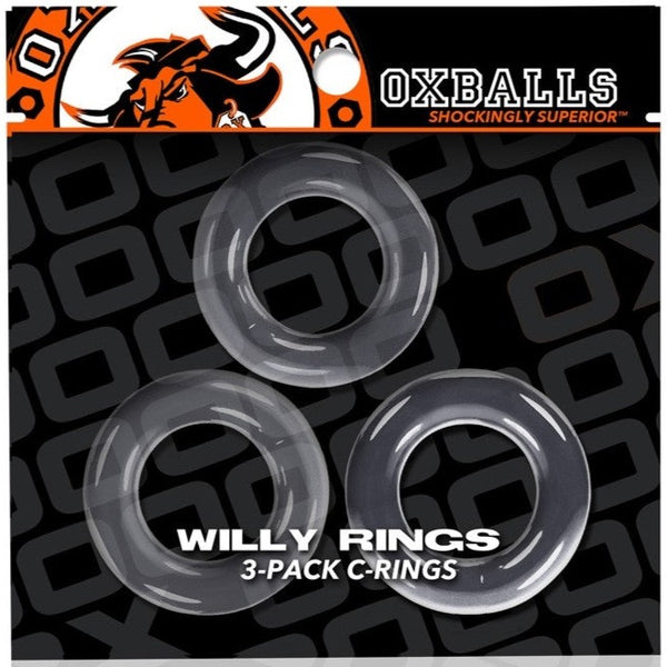 OXBALLS WILLY RINGS 3-Pack Cockrings - Clear - Extreme Toyz Singapore - https://extremetoyz.com.sg - Sex Toys and Lingerie Online Store - Bondage Gear / Vibrators / Electrosex Toys / Wireless Remote Control Vibes / Sexy Lingerie and Role Play / BDSM / Dungeon Furnitures / Dildos and Strap Ons &nbsp;/ Anal and Prostate Massagers / Anal Douche and Cleaning Aide / Delay Sprays and Gels / Lubricants and more...