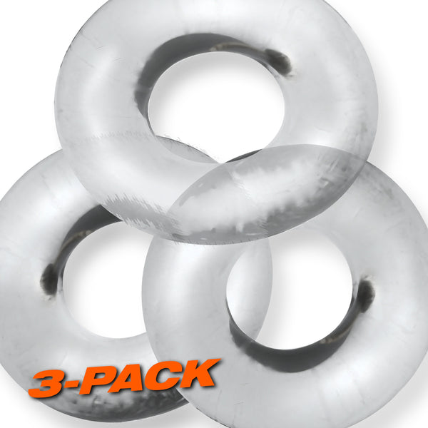 OXBALLS FAT WILLY RINGS 3-Pack Jumbo Cockrings - Clear - Extreme Toyz Singapore - https://extremetoyz.com.sg - Sex Toys and Lingerie Online Store - Bondage Gear / Vibrators / Electrosex Toys / Wireless Remote Control Vibes / Sexy Lingerie and Role Play / BDSM / Dungeon Furnitures / Dildos and Strap Ons &nbsp;/ Anal and Prostate Massagers / Anal Douche and Cleaning Aide / Delay Sprays and Gels / Lubricants and more...