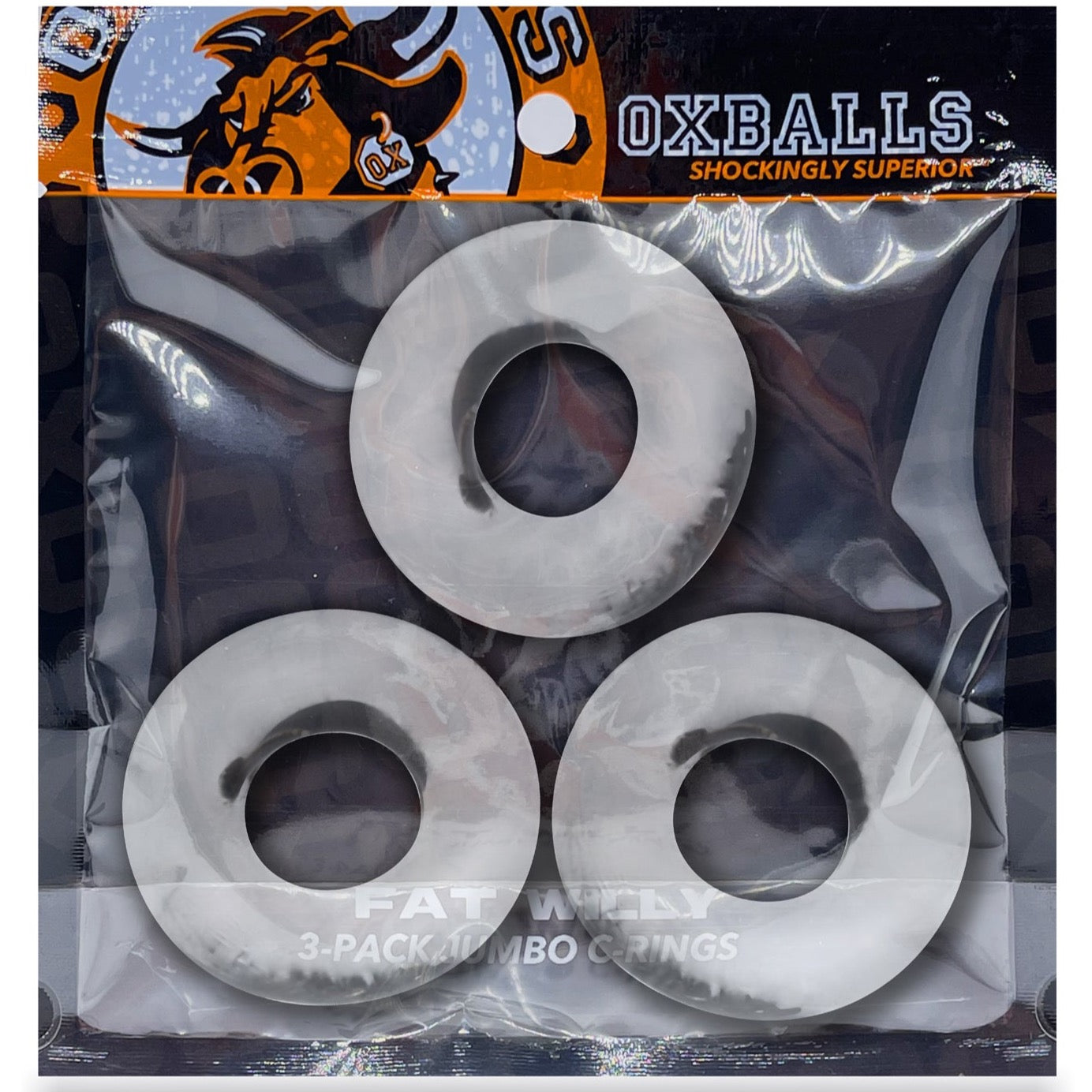 OXBALLS FAT WILLY RINGS 3-Pack Jumbo Cockrings - Clear - Extreme Toyz Singapore - https://extremetoyz.com.sg - Sex Toys and Lingerie Online Store - Bondage Gear / Vibrators / Electrosex Toys / Wireless Remote Control Vibes / Sexy Lingerie and Role Play / BDSM / Dungeon Furnitures / Dildos and Strap Ons &nbsp;/ Anal and Prostate Massagers / Anal Douche and Cleaning Aide / Delay Sprays and Gels / Lubricants and more...