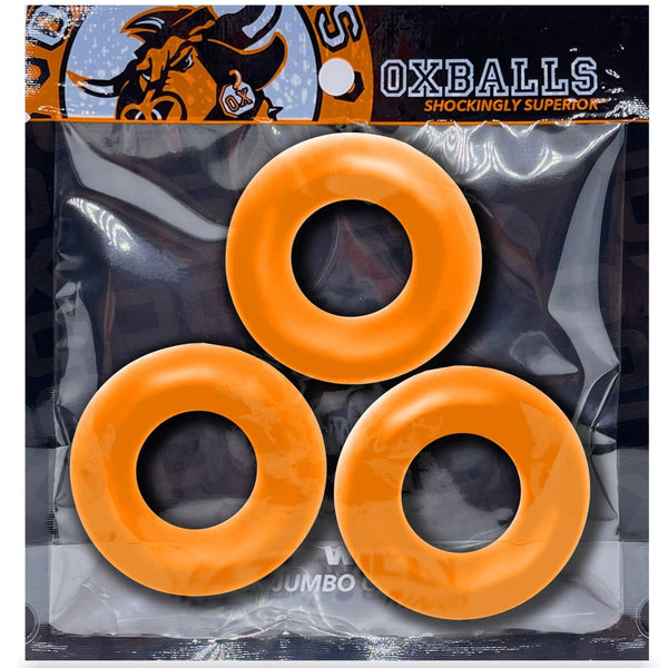 OXBALLS FAT WILLY 3-Pack Jumbo C-Rings - Orange - Extreme Toyz Singapore - https://extremetoyz.com.sg - Sex Toys and Lingerie Online Store - Bondage Gear / Vibrators / Electrosex Toys / Wireless Remote Control Vibes / Sexy Lingerie and Role Play / BDSM / Dungeon Furnitures / Dildos and Strap Ons &nbsp;/ Anal and Prostate Massagers / Anal Douche and Cleaning Aide / Delay Sprays and Gels / Lubricants and more...