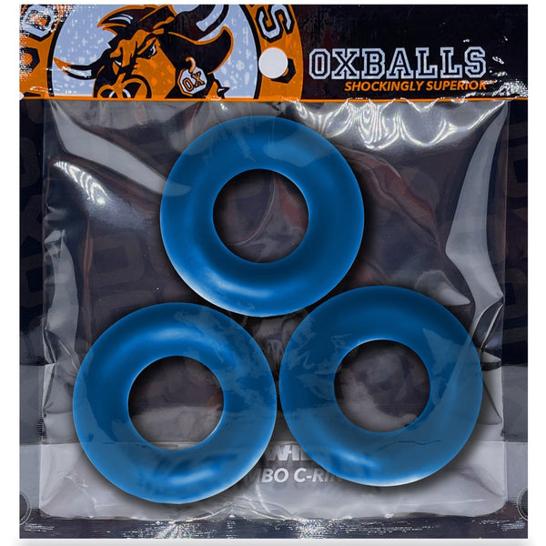 OXBALLS FAT WILLY 3-Pack Jumbo C-Rings - Space Blue - Extreme Toyz Singapore - https://extremetoyz.com.sg - Sex Toys and Lingerie Online Store - Bondage Gear / Vibrators / Electrosex Toys / Wireless Remote Control Vibes / Sexy Lingerie and Role Play / BDSM / Dungeon Furnitures / Dildos and Strap Ons &nbsp;/ Anal and Prostate Massagers / Anal Douche and Cleaning Aide / Delay Sprays and Gels / Lubricants and more...