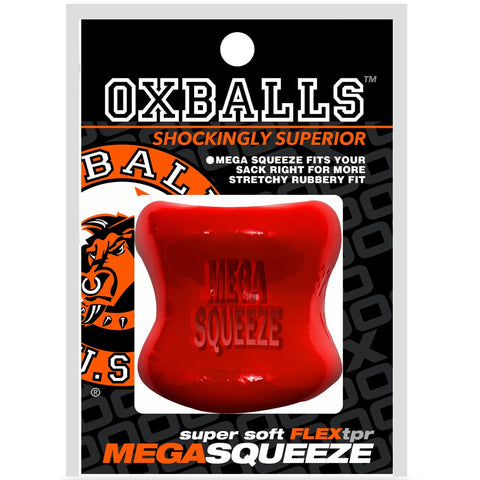 OXBALLS MEGA SQUEEZE Bigger Ball Stretcher - Red - Extreme Toyz Singapore - https://extremetoyz.com.sg - Sex Toys and Lingerie Online Store - Bondage Gear / Vibrators / Electrosex Toys / Wireless Remote Control Vibes / Sexy Lingerie and Role Play / BDSM / Dungeon Furnitures / Dildos and Strap Ons &nbsp;/ Anal and Prostate Massagers / Anal Douche and Cleaning Aide / Delay Sprays and Gels / Lubricants and more...