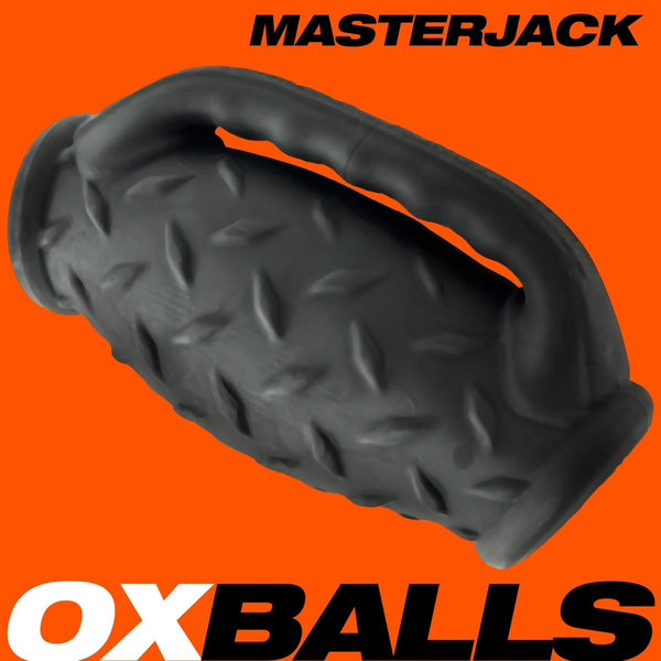 OXBALLS MASTERJACK Heavy-Duty Grip-Handle Double Penetration Stroker - Black Ice - Extreme Toyz Singapore - https://extremetoyz.com.sg - Sex Toys and Lingerie Online Store - Bondage Gear / Vibrators / Electrosex Toys / Wireless Remote Control Vibes / Sexy Lingerie and Role Play / BDSM / Dungeon Furnitures / Dildos and Strap Ons &nbsp;/ Anal and Prostate Massagers / Anal Douche and Cleaning Aide / Delay Sprays and Gels / Lubricants and more...