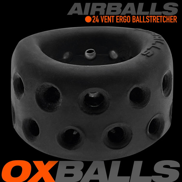 OXBALLS AIRBALLS Air-Lite Vented Ball Stretcher - Black - Extreme Toyz Singapore - https://extremetoyz.com.sg - Sex Toys and Lingerie Online Store - Bondage Gear / Vibrators / Electrosex Toys / Wireless Remote Control Vibes / Sexy Lingerie and Role Play / BDSM / Dungeon Furnitures / Dildos and Strap Ons &nbsp;/ Anal and Prostate Massagers / Anal Douche and Cleaning Aide / Delay Sprays and Gels / Lubricants and more...