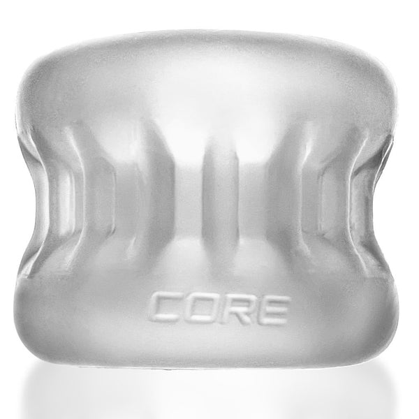 OXBALLS CORE Ribbed Tug-Down Grip Comfort Squeeze Ball Stretcher - Velvet Clear Ice - Extreme Toyz Singapore - https://extremetoyz.com.sg - Sex Toys and Lingerie Online Store - Bondage Gear / Vibrators / Electrosex Toys / Wireless Remote Control Vibes / Sexy Lingerie and Role Play / BDSM / Dungeon Furnitures / Dildos and Strap Ons &nbsp;/ Anal and Prostate Massagers / Anal Douche and Cleaning Aide / Delay Sprays and Gels / Lubricants and more...