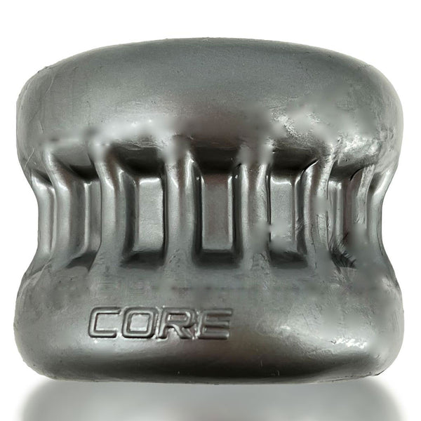 OXBALLS CORE Ribbed Tug-Down Grip Comfort Squeeze Ball Stretcher - Metallic Steel - Extreme Toyz Singapore - https://extremetoyz.com.sg - Sex Toys and Lingerie Online Store - Bondage Gear / Vibrators / Electrosex Toys / Wireless Remote Control Vibes / Sexy Lingerie and Role Play / BDSM / Dungeon Furnitures / Dildos and Strap Ons &nbsp;/ Anal and Prostate Massagers / Anal Douche and Cleaning Aide / Delay Sprays and Gels / Lubricants and more...