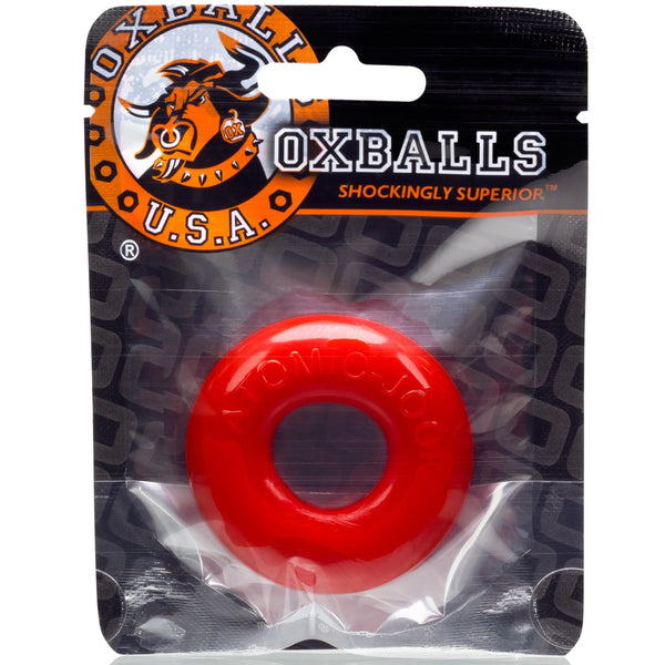 OXBALLS DO-NUT-2 Fatty Cockring- Red - Extreme Toyz Singapore - https://extremetoyz.com.sg - Sex Toys and Lingerie Online Store - Bondage Gear / Vibrators / Electrosex Toys / Wireless Remote Control Vibes / Sexy Lingerie and Role Play / BDSM / Dungeon Furnitures / Dildos and Strap Ons &nbsp;/ Anal and Prostate Massagers / Anal Douche and Cleaning Aide / Delay Sprays and Gels / Lubricants and more...