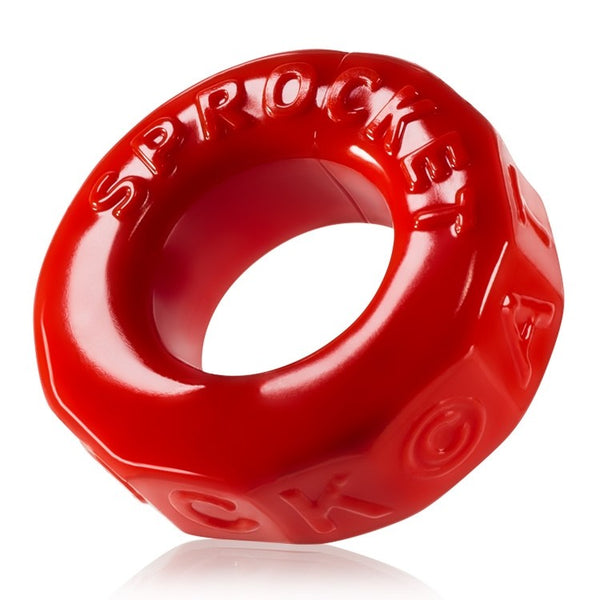 OXBALLS SPROCKET Super-Stretch Cockring - Red - Extreme Toyz Singapore - https://extremetoyz.com.sg - Sex Toys and Lingerie Online Store - Bondage Gear / Vibrators / Electrosex Toys / Wireless Remote Control Vibes / Sexy Lingerie and Role Play / BDSM / Dungeon Furnitures / Dildos and Strap Ons &nbsp;/ Anal and Prostate Massagers / Anal Douche and Cleaning Aide / Delay Sprays and Gels / Lubricants and more...