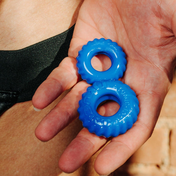 OXBALLS TRUCKT 2-Pack Cockring Set - Blue - Extreme Toyz Singapore - https://extremetoyz.com.sg - Sex Toys and Lingerie Online Store - Bondage Gear / Vibrators / Electrosex Toys / Wireless Remote Control Vibes / Sexy Lingerie and Role Play / BDSM / Dungeon Furnitures / Dildos and Strap Ons &nbsp;/ Anal and Prostate Massagers / Anal Douche and Cleaning Aide / Delay Sprays and Gels / Lubricants and more...