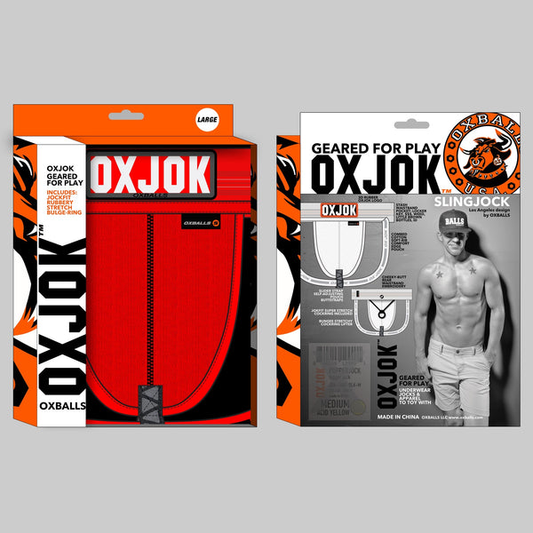 OXJOK by OXBALLS SLINGJOCK Slider Jock Strap - Red Hot - Extreme Toyz Singapore - https://extremetoyz.com.sg - Sex Toys and Lingerie Online Store - Bondage Gear / Vibrators / Electrosex Toys / Wireless Remote Control Vibes / Sexy Lingerie and Role Play / BDSM / Dungeon Furnitures / Dildos and Strap Ons &nbsp;/ Anal and Prostate Massagers / Anal Douche and Cleaning Aide / Delay Sprays and Gels / Lubricants and more...