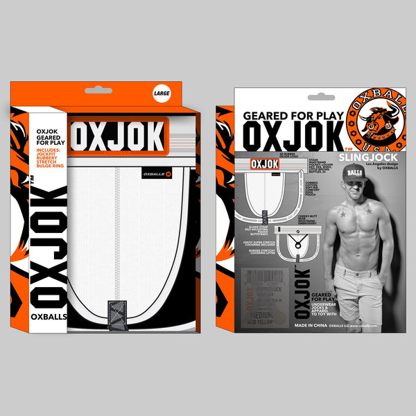 OXJOK by OXBALLS SLINGJOCK Slider Jock Strap - White Snow - Extreme Toyz Singapore - https://extremetoyz.com.sg - Sex Toys and Lingerie Online Store - Bondage Gear / Vibrators / Electrosex Toys / Wireless Remote Control Vibes / Sexy Lingerie and Role Play / BDSM / Dungeon Furnitures / Dildos and Strap Ons &nbsp;/ Anal and Prostate Massagers / Anal Douche and Cleaning Aide / Delay Sprays and Gels / Lubricants and more...