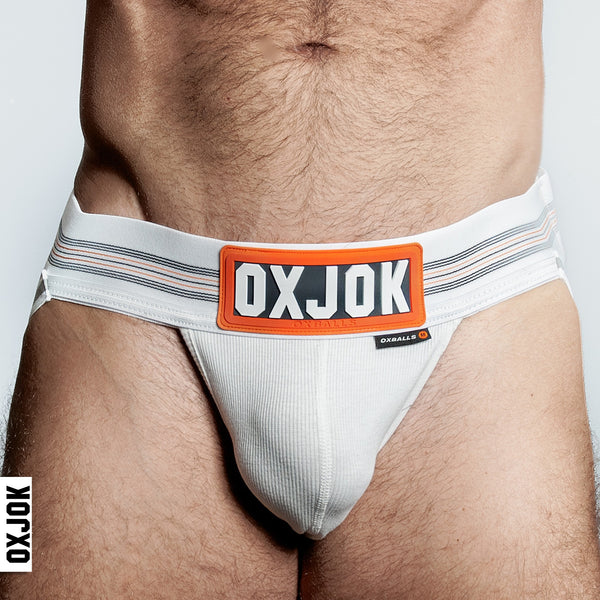 OXJOK by OXBALLS SLINGJOCK Slider Jock Strap - White Snow - Extreme Toyz Singapore - https://extremetoyz.com.sg - Sex Toys and Lingerie Online Store - Bondage Gear / Vibrators / Electrosex Toys / Wireless Remote Control Vibes / Sexy Lingerie and Role Play / BDSM / Dungeon Furnitures / Dildos and Strap Ons &nbsp;/ Anal and Prostate Massagers / Anal Douche and Cleaning Aide / Delay Sprays and Gels / Lubricants and more...