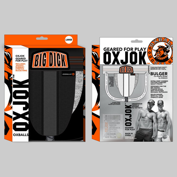 OXJOK by OXBALLS BULGER Big Dick Jock Strap - Black Iron - Extreme Toyz Singapore - https://extremetoyz.com.sg - Sex Toys and Lingerie Online Store - Bondage Gear / Vibrators / Electrosex Toys / Wireless Remote Control Vibes / Sexy Lingerie and Role Play / BDSM / Dungeon Furnitures / Dildos and Strap Ons &nbsp;/ Anal and Prostate Massagers / Anal Douche and Cleaning Aide / Delay Sprays and Gels / Lubricants and more...