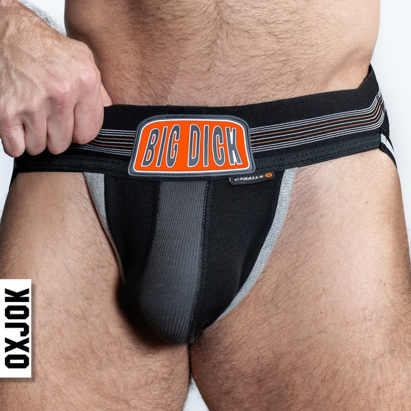 OXJOK by OXBALLS BULGER Big Dick Jock Strap - Black Iron - Extreme Toyz Singapore - https://extremetoyz.com.sg - Sex Toys and Lingerie Online Store - Bondage Gear / Vibrators / Electrosex Toys / Wireless Remote Control Vibes / Sexy Lingerie and Role Play / BDSM / Dungeon Furnitures / Dildos and Strap Ons &nbsp;/ Anal and Prostate Massagers / Anal Douche and Cleaning Aide / Delay Sprays and Gels / Lubricants and more...