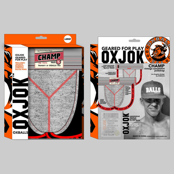 OXJOK by OXBALLS CHAMP Vintage Sweatshirt Jock Strap - Gray Heather - Extreme Toyz Singapore - https://extremetoyz.com.sg - Sex Toys and Lingerie Online Store - Bondage Gear / Vibrators / Electrosex Toys / Wireless Remote Control Vibes / Sexy Lingerie and Role Play / BDSM / Dungeon Furnitures / Dildos and Strap Ons &nbsp;/ Anal and Prostate Massagers / Anal Douche and Cleaning Aide / Delay Sprays and Gels / Lubricants and more...