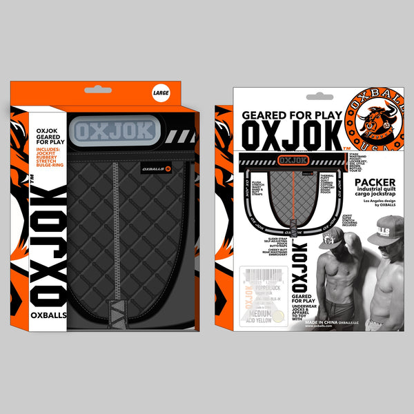 OXJOK by OXBALLS PACKER Industrial Quilt Cargo Jock Strap - Black Puff - Extreme Toyz Singapore - https://extremetoyz.com.sg - Sex Toys and Lingerie Online Store - Bondage Gear / Vibrators / Electrosex Toys / Wireless Remote Control Vibes / Sexy Lingerie and Role Play / BDSM / Dungeon Furnitures / Dildos and Strap Ons &nbsp;/ Anal and Prostate Massagers / Anal Douche and Cleaning Aide / Delay Sprays and Gels / Lubricants and more...