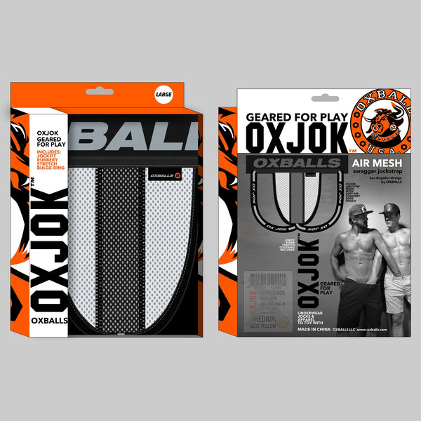 OXJOK by OXBALLS AIRMESH Swagger Jock Strap - White - Extreme Toyz Singapore - https://extremetoyz.com.sg - Sex Toys and Lingerie Online Store - Bondage Gear / Vibrators / Electrosex Toys / Wireless Remote Control Vibes / Sexy Lingerie and Role Play / BDSM / Dungeon Furnitures / Dildos and Strap Ons &nbsp;/ Anal and Prostate Massagers / Anal Douche and Cleaning Aide / Delay Sprays and Gels / Lubricants and more...